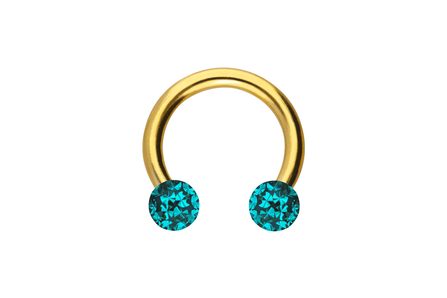 Chirurgenstahl Hufeisenring Piercing EPOXY-KUGELN